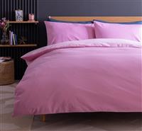 Habitat Polycotton Pink Reversible Bedding Set - King