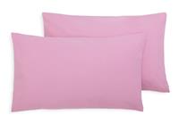 Habitat Polycotton Standard Pillowcase Pair - Pink