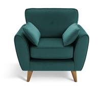 Habitat Iris Velvet Armchair - Teal