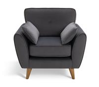 Habitat Iris Velvet Armchair - Grey