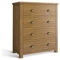 Argos Home Kent Wide 4 Drawer Chest - Oak