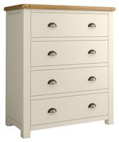 Argos Home Kent 4 Wide Chest of Drawer - Cream and Oak