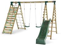 Plum Woolly Monkey II Wooden Kids Garden Swing Set