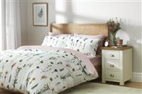 Habitat Cotton Dried Flowers White Bedding Set - King