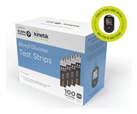 Kinetik Wellbeing Blood Glucose Test Strips Pack of 100