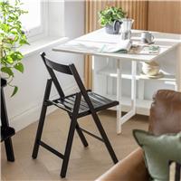 Habitat Solid Wood Folding Chair - Black