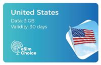 eSimChoice USA Travel eSIM - 30 Days - 3GB