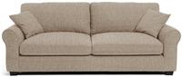 Argos Home Lisbon Fabric 4 Seater Sofa - Stone