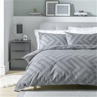 Habitat Greek Geo Grey Bedding Set - Double