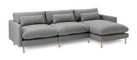 Habitat Paola Right Hand 4 Seater Chaise Sofa Set - Grey