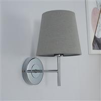 BHS Louisa Metal Wall Light - Chrome & Grey