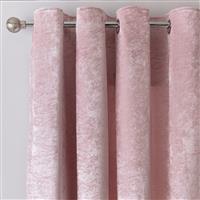 Argos Home Crushed Velvet Fully Lined Eyelet Curtains -Blush