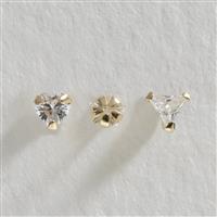 Revere 9ct Yellow Gold Cubic Zirconia Nose Studs - Set of 3