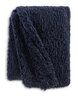 Habitat Faux Shearling Throw - Navy - 125X150cm