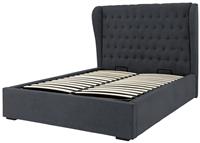 GFW Dakota Kingsize Fabric End Lift Ottoman Bed - Pewter