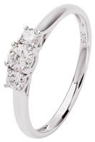 Revere 9ct White Gold 0.33ct Diamond Engagement Ring - Q