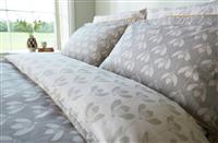 Scion Cotton Snowdrop Flower Grey Bedding Set - Single