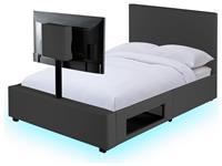 XR Living Ava Small Double TV LED Bed Frame - Grey