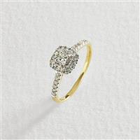 Revere 9ct Yellow Gold 0.35ct Diamond Engagement Ring - M