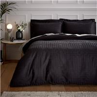 Bianca Cotton 180 TC Geometric Black Bedding Set - King size