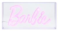 Barbie Neon Effect LED Kids Table Lamp - Clear & Pink
