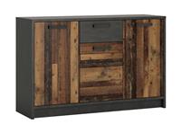 Nubi 3 Door 1 Drawer Chest - Wood Effect