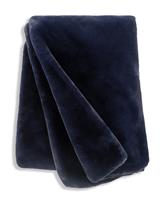 Habitat Faux Fur Throw - Navy- 125x150cm