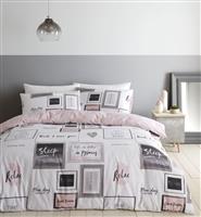 Catherine Lansfield Sleep Dreams Blush Bedding Set - Double