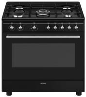 Smeg CX91GMBL Concert 90cm Dual Fuel Range Cooker - Black