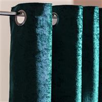 Argos Home Crushed Velvet Lined Eyelet Curtains - Emerald