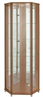 Argos Home 4 Shelf Corner Glass Display Cabinet - Light Oak