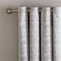 Argos Home Jaquard Lined Eyelet Curtain - Grey - 117x137cm