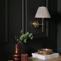 Argos Home Pleated Shade Metal Wall Light - Satin Brass