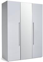 Habitat Atlas 3 Door Mirrored Gloss Wardrobe - White