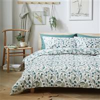 Habitat Modern Scandi Floral Green Bedding Set - King size