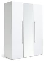 Habitat Atlas 3 Door Mirrored Tall Wardrobe - White