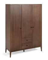 Habitat Loxley 3 Door 2 Drawer Wardrobe - Walnut