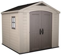 Keter Factor Plastic Garden Shed - 8 x 8ft, Beige