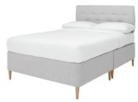 Argos Home Skandi 800 Pocket Small Double Divan - Light Grey