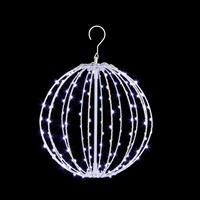 Premier Decorations White Hanging Ball Christmas Decoration