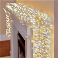 Premier Decorations 960 White LED Christmas Cluster Lights