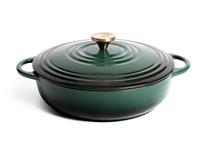 Habitat 4 Litre Cast Iron Shallow Casserole Dish - Green