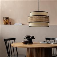 Habitat Ashi Natural Rattan Easy Fit 3 Tier Lampshade - 40cm