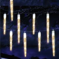 Premier Decorations Warm White LED Christmas Icicles Lights