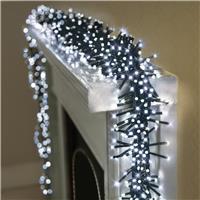 Premier Decorations 3000 White LED Christmas Cluster Lights