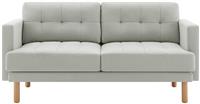 Habitat Newell Fabric 2 Seater Sofa - Light Grey