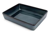 Habitat Navy Reactive Stoneware Roaster