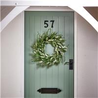 Premier Decorations Frosted Eucalyptus Christmas Wreath