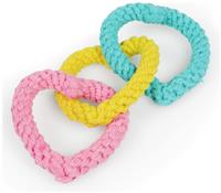 Petface Rope Heart and Noodle Puppy Dog Toy