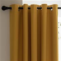 Habitat Plain Blackout Eyelet Curtains - Mustard - 117X183cm